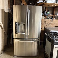 Fridge LG stainless steel works good we deliver  