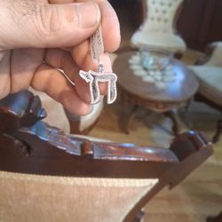 14k White Gold Chai With 0.30ct Diamonds Natural Diamonds