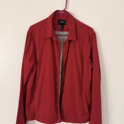 Forever 21 Red Coaches Jacket Windbreaker
