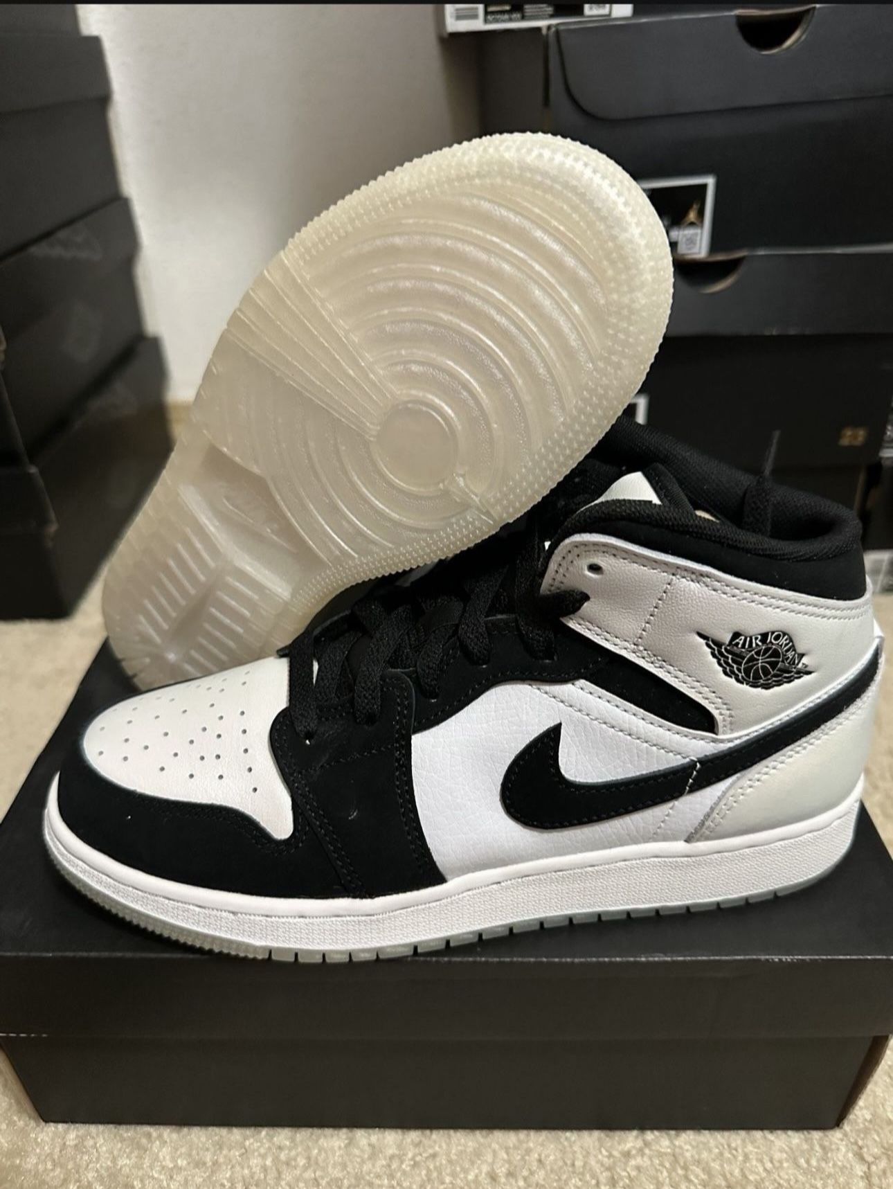 Nike Air Jordan 1 Mid Diamond Shorts GS DN4321-100 Size 6Y Brand New