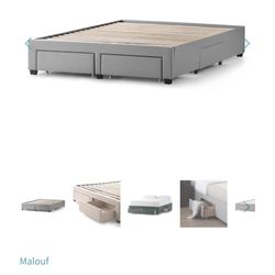 New  in the box, queen size bedframe with storage drawers