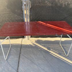Vintage metal folding table 60 W x 29 H x 24 D 