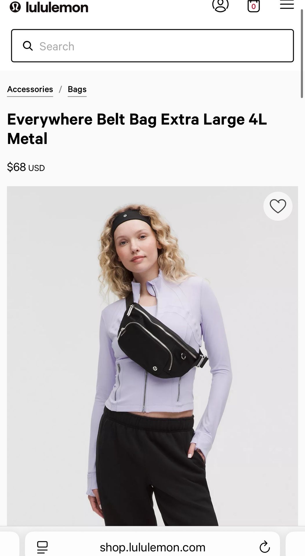 Brand New Everywhere Belt Bag Extra Large 4L Metal