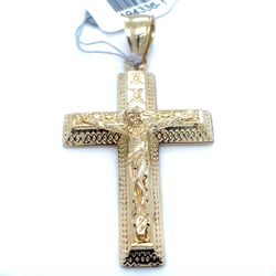 14Kt Yellow Gold Jesus Cross Pendant 10.70g 194336