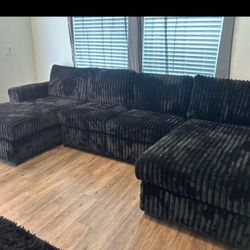Brand New Super Comfy Plush Double Chaise Sectional 