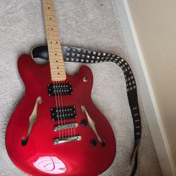 Squier Affinity Starcaster Guitar - Apple Red