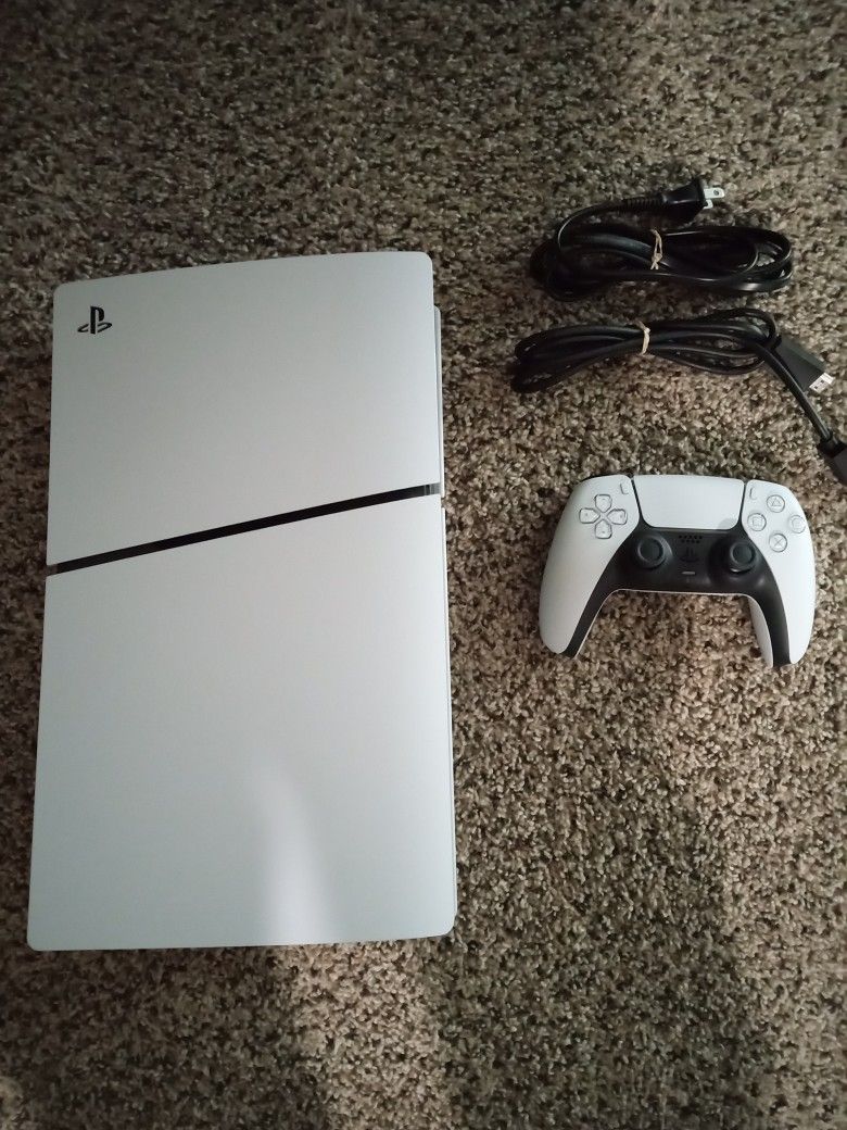 PS5 Slim Disk 1 TB HDMI Cable And Power Plug