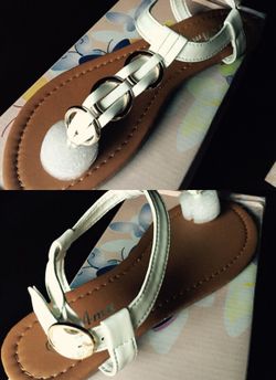 White Wedge Women's T Line Sandals