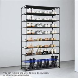 10 Tiers Shoe Rack, Large Shoe Rack Organizer for 50 Pairs, Space