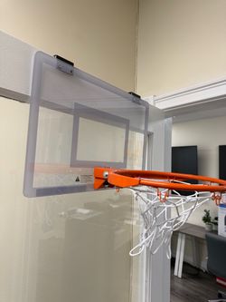 Over-the-Door Mini Basketball Hoop with Backboard & Rim.