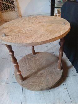 Small wood side table