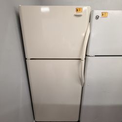 FRIGIDAIRE 30” BEIGE TOP AND BOTTOM REFRIGERATOR 