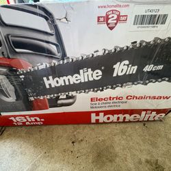 Homelite 16 in 12 amp electric chainsaw