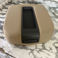 New Beige Center Console Cover Armrest Lids with Base for 07-13 Chevy Avalanche Suburban Tahoe, 07-14 Silverado/GMC Sierra