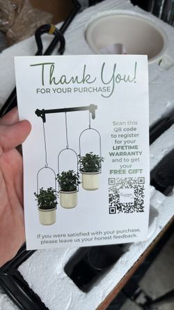 Hanging plant pots.