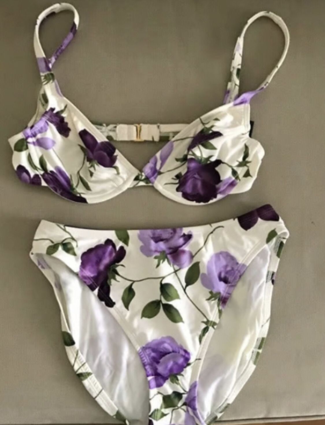 Anne Cole Collection Bikini - White with Purple Flowers