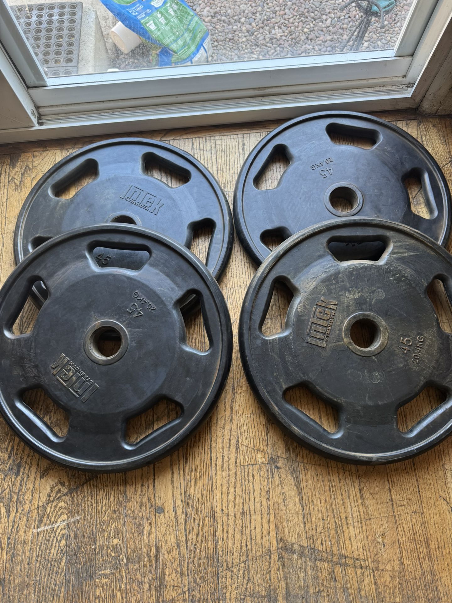 Intek Brand Urethane Olympic Weights 4,45