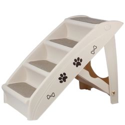 Foldable Pet Stairs -  4 Non-slip Step