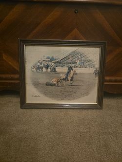 1992 Vintage Rodeo Framed Photograph, Signed - Natomas