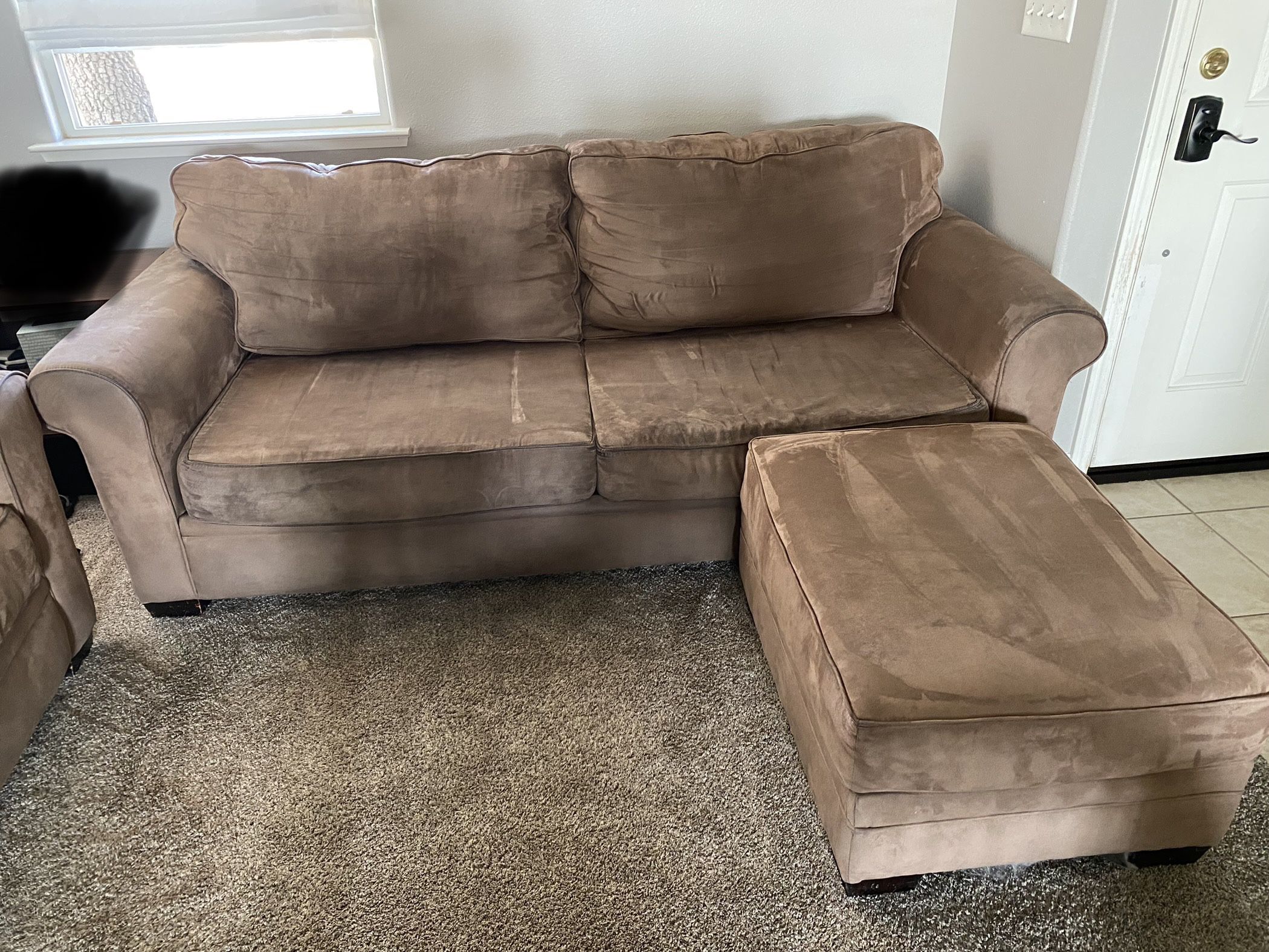 Couch, Ottoman, and Loveseat