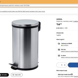 IKEA Stainless Steel Trash Can (small)