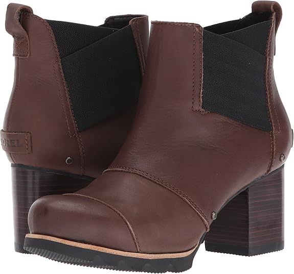 Worn Once Sorel Addington Chelsea Leather Waterproof Boots Brown 8 Ankle