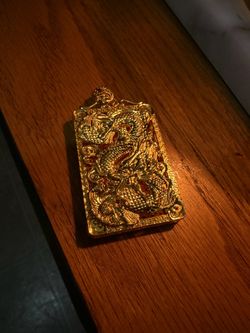 24k gold plated dragon pendant