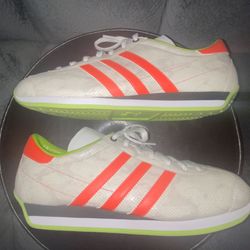 RARE*Adidas Originals”genuine snake skin”neon orange Country O Consortium sz 11