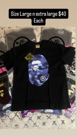 Black bape tee with blue ape