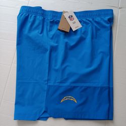 Size 3XL Los Angeles Chargers Nike Men's On-Field Dri-Fit Football Shorts Powder Blue Gold