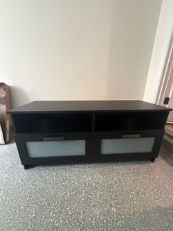 47x16x20’ TV console/unit, 2-drawers, in black
