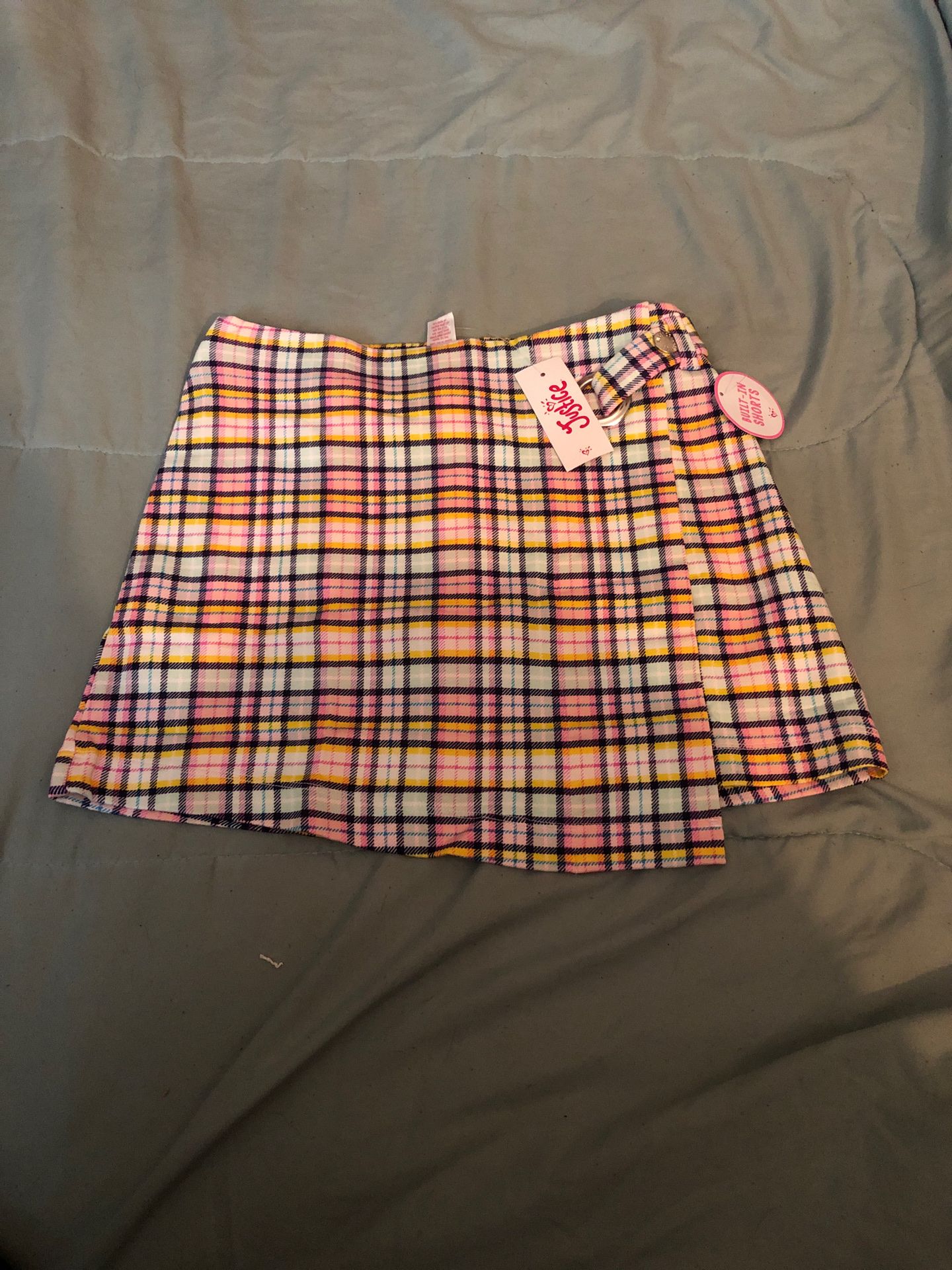 Justice skirt with built in shirts size 8