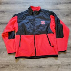 Vintage Nebraska Cornhuskers Fleece Zip Up Jacket Mens XL