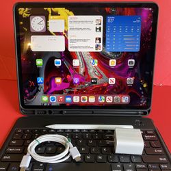 512GB Apple IPad Pro 12.9” 3rd Generation (Face ID/Liquid Retina /2018 model) WiFi + cellular (AT&T/ T-mobile/ Verizon) keyboard & Accessories