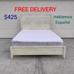 Queen Size Bed With Mattress GREAT CONDITION 🚛 FREE DELIVERY 🚛