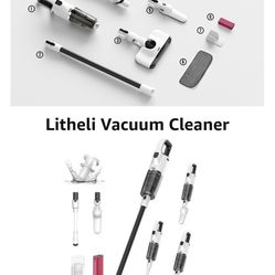 LiTHELi Cordless Vacuum Cleaner, 10000Pa/6000Pa Stick Vacuum with Mop Pad, Brushless Motor for Hard Floor, with 2 * 4Ah Swappable Battery