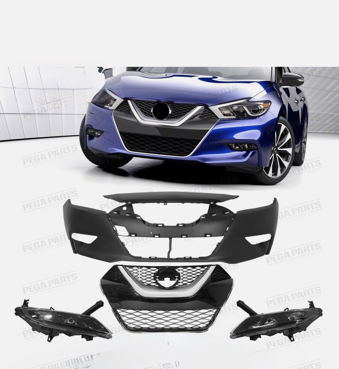 For 2016-2018 Nissan Maxima Bumper set with fog light
