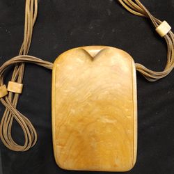 Hand Carved Signed And Numbered Wood Purse