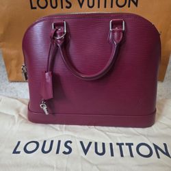 Authentic Louis Vuitton Alma PM in Epi Leather 