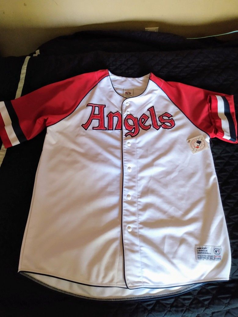 ANGELS JERSEY SIZE LARGE ADULT STITCHED