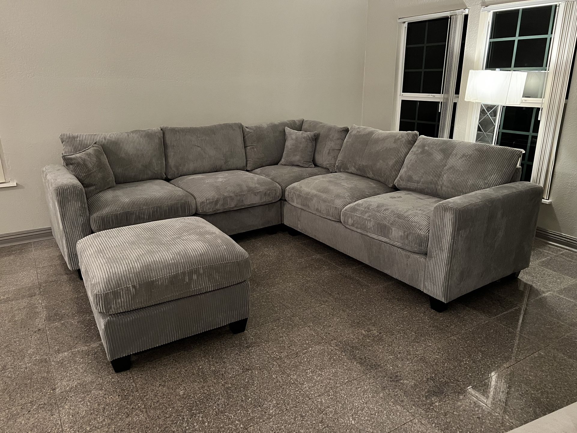 Brand New Light Graf Sectional For Sale