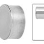 CRL Polished Stainless Flat End Cap for 1-1/2" Round Tubing