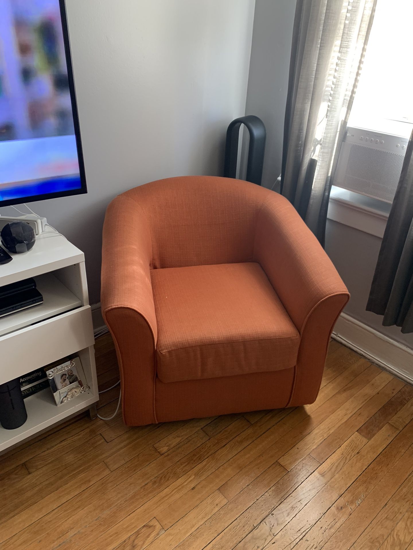 Home Good Orange Swivel Chair for Sale in New York NY OfferUp
