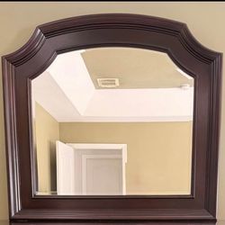 Mirror Dark Cherry Wood