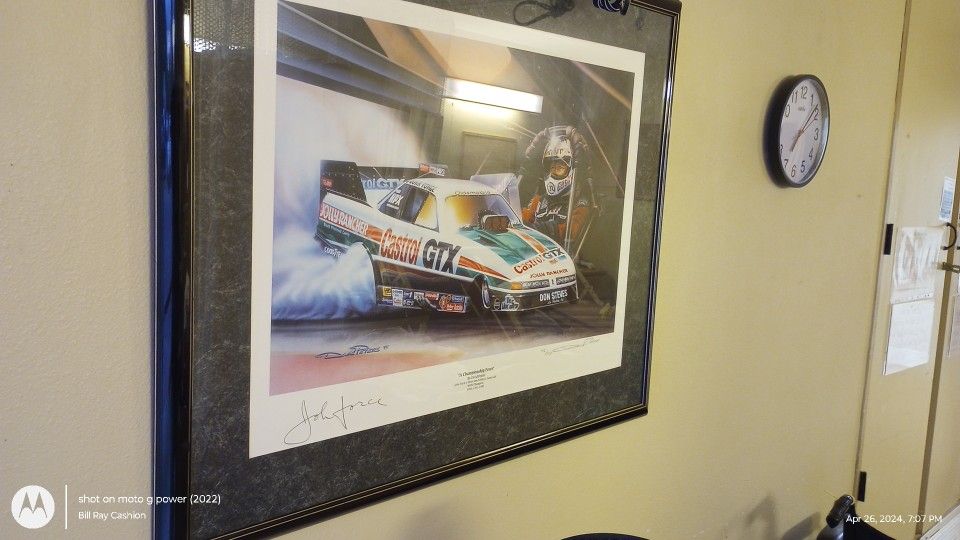 Signed Picture Of John Force Huge Picture Signed By Him 1994