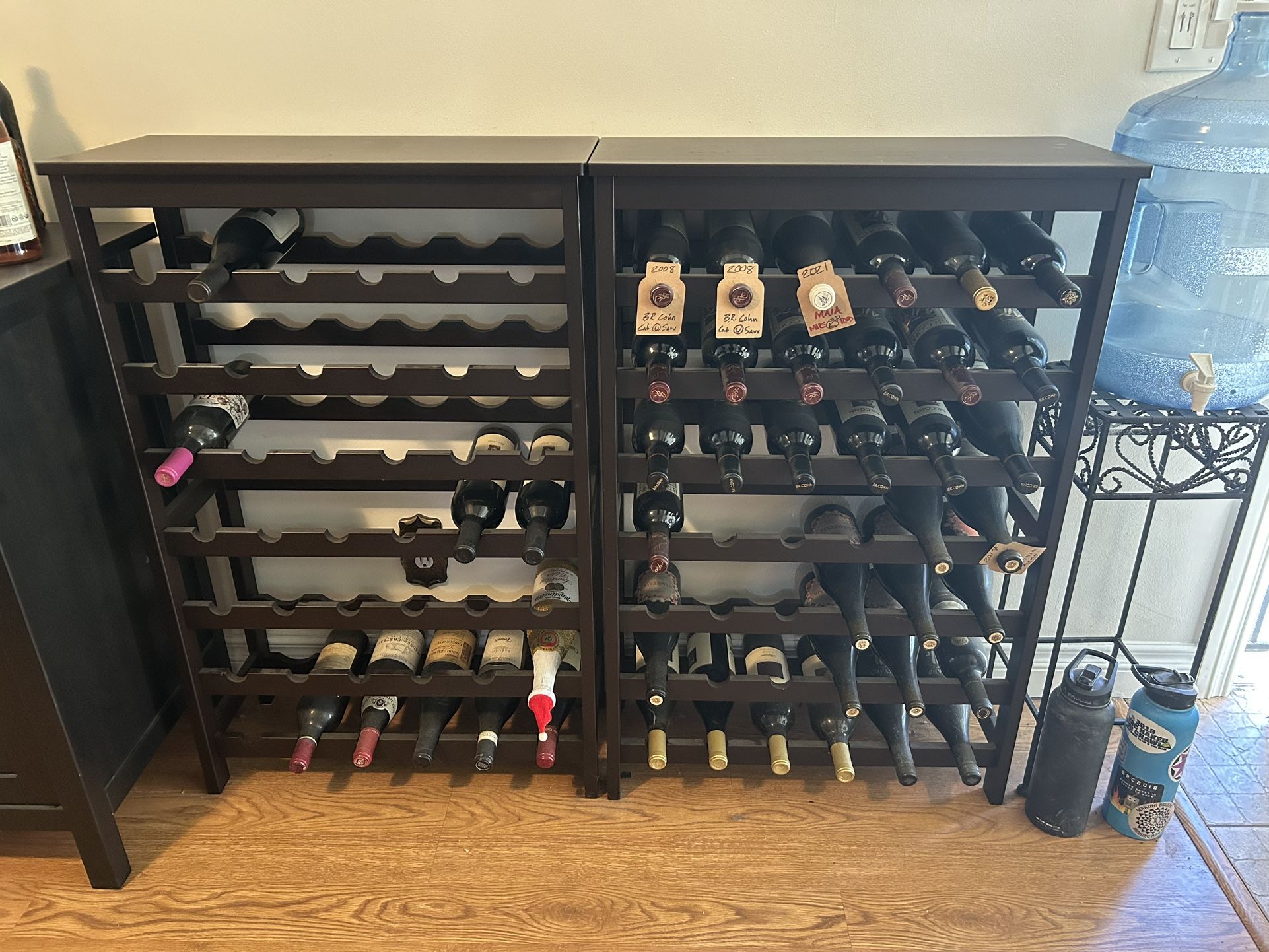 Two Bamboo Wine Racks