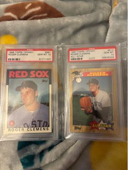 1986, 1987 Topps Tiffany Roger Clemens PSA 10