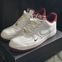 Nike Air Force 1 Low '07 LV8 Size 10.5 - White Burgundy (Men's) HM9483-100 