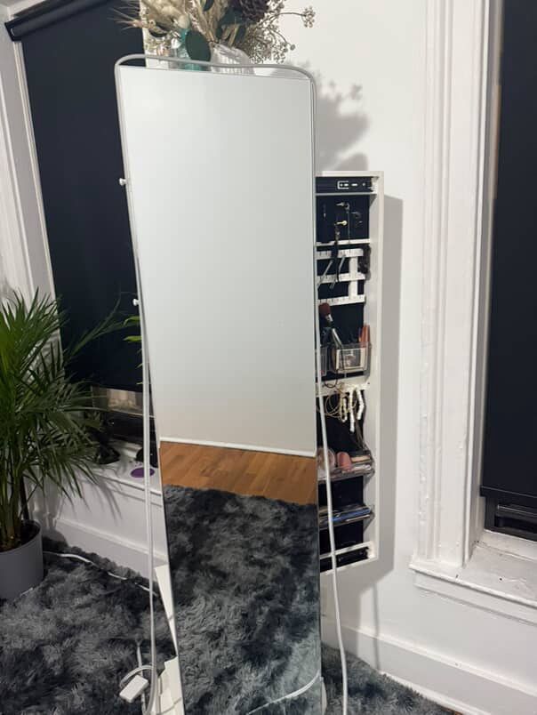 Rotating Mirror With Shelf