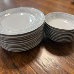 Bone China Plates And Soup Bowls